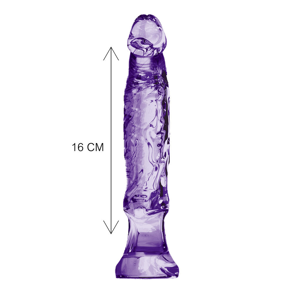 ToyJoy Anal Starter: 16cm textured purple dildo with flared base, for playful exploration and confident pleasure.
