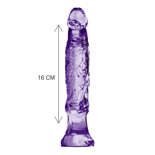 ToyJoy Anal Starter: 16cm textured purple dildo with flared base, for playful exploration and confident pleasure.
