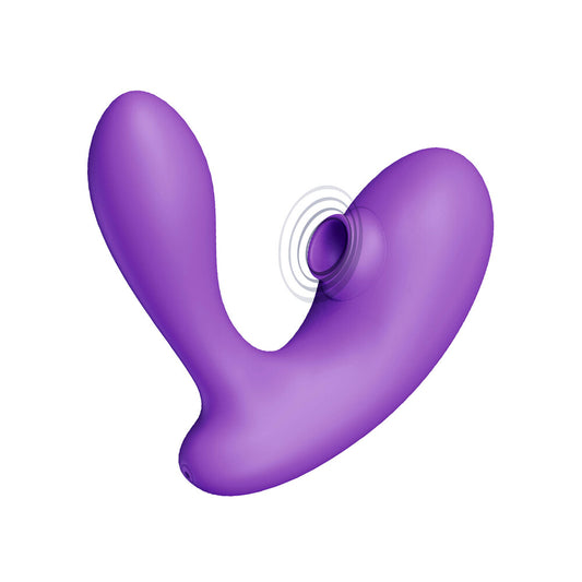 Playful purple Xocoon DuoVibe. Explore tapping vibrations for intense pleasure, and discover your intimate moments.