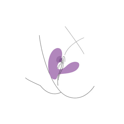 Purple vibes: DuoVibe I tapping vibrator for clitoral pleasure.