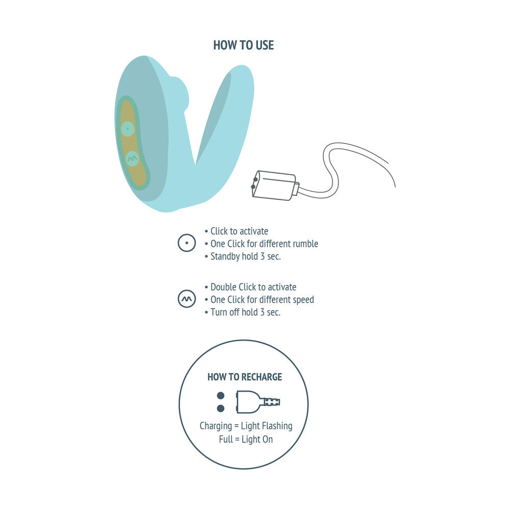Xocoon couples foreplay enhancer usage and charging guide.