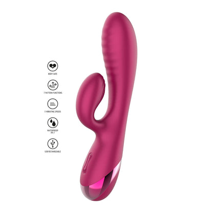 Rose pink clitoral and G-spot vibrator