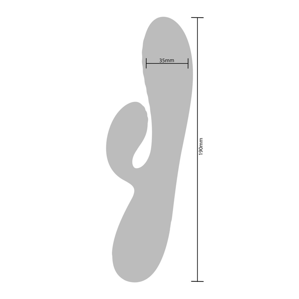 Xocoon vibrator diagram: Dimensions of adult toy