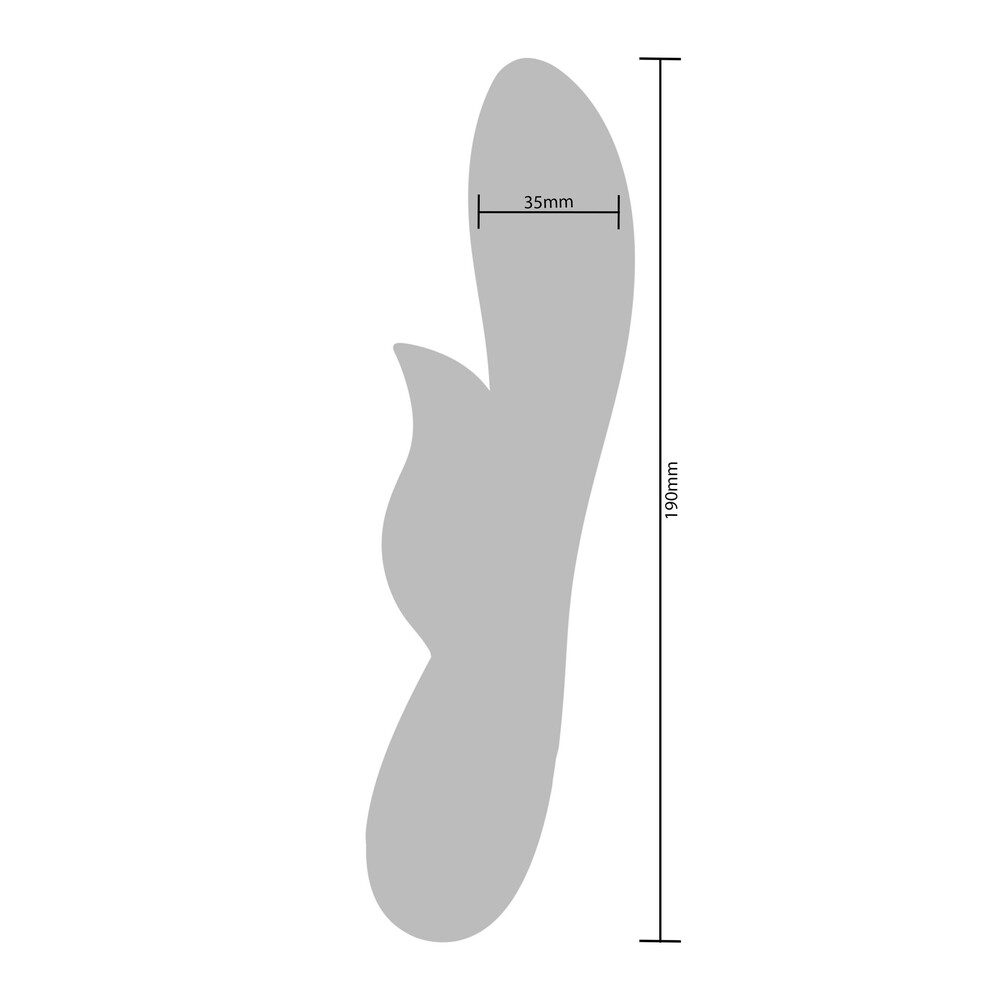 Xocoon vibrator diagram with dimensions