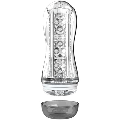 Clear vacuum stroker with a removable base.