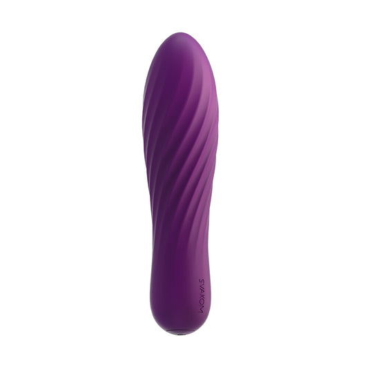 Purple Svakom Tulip vibrator with a textured design for intimate pleasure.