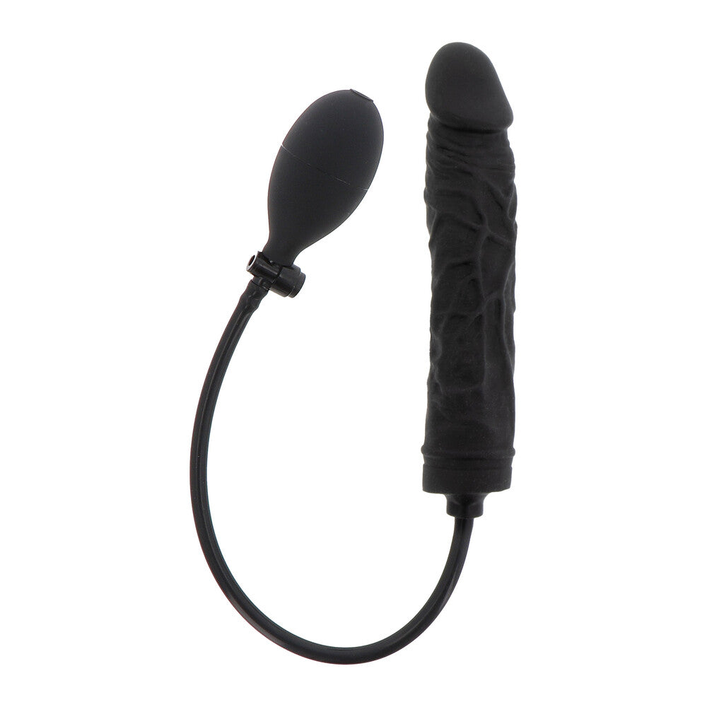 Black inflatable pleasure toy.