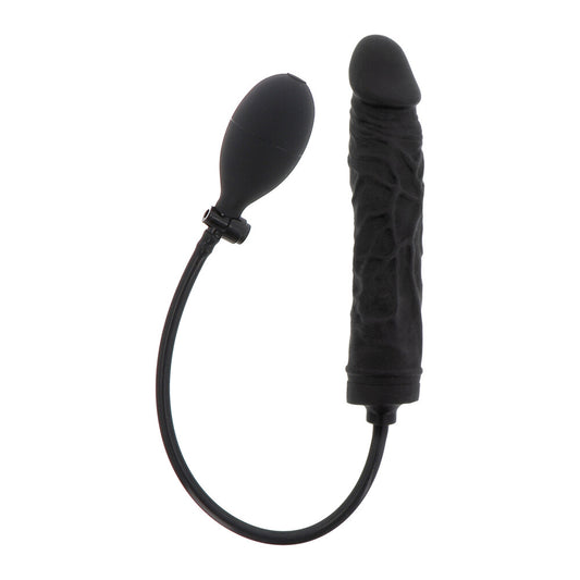 Black inflatable pleasure toy.