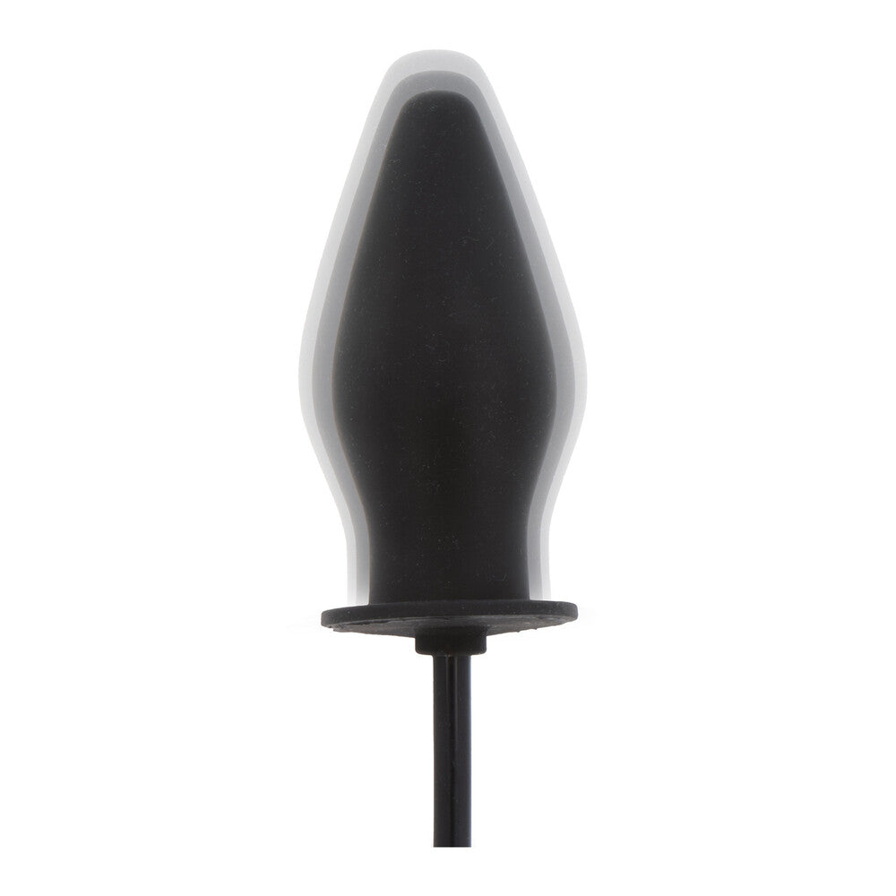 Black inflatable butt plug toy