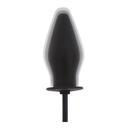 Black inflatable butt plug toy