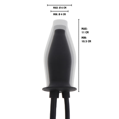 Lubricating plug with measurements shown