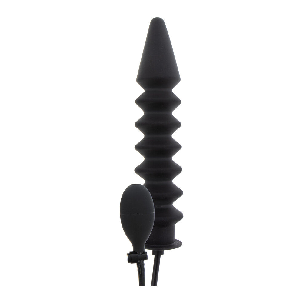 Inflatable ribbed plug