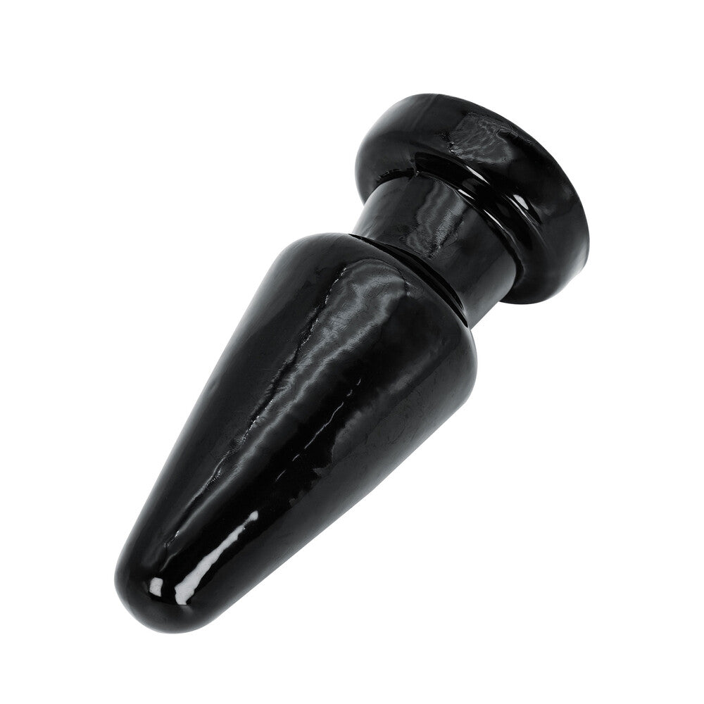 Black cone-shaped butt plug