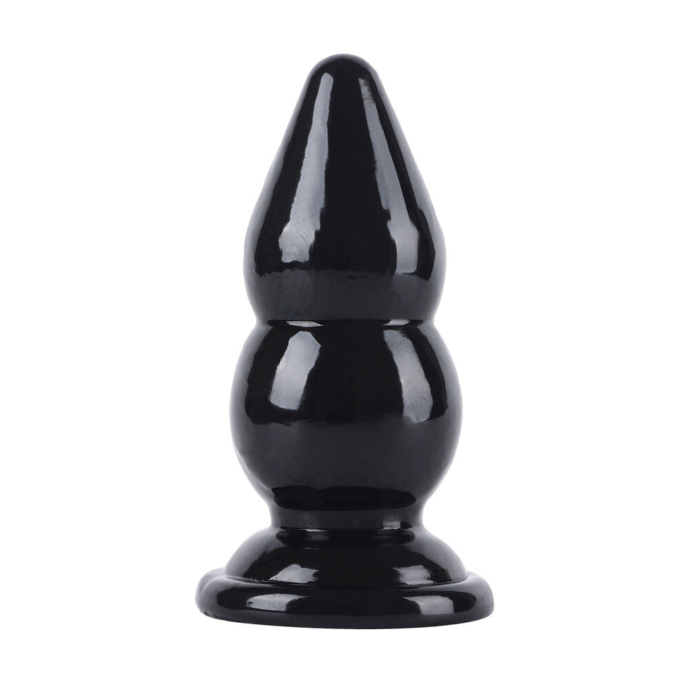 Black extreme balls butt plug.