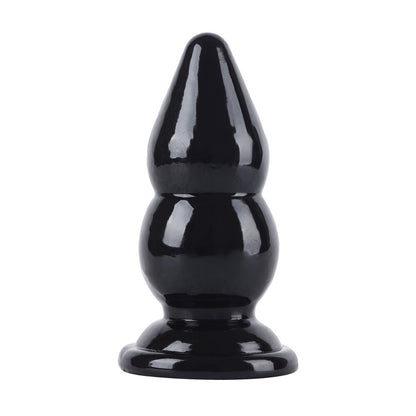 Black extreme balls butt plug.