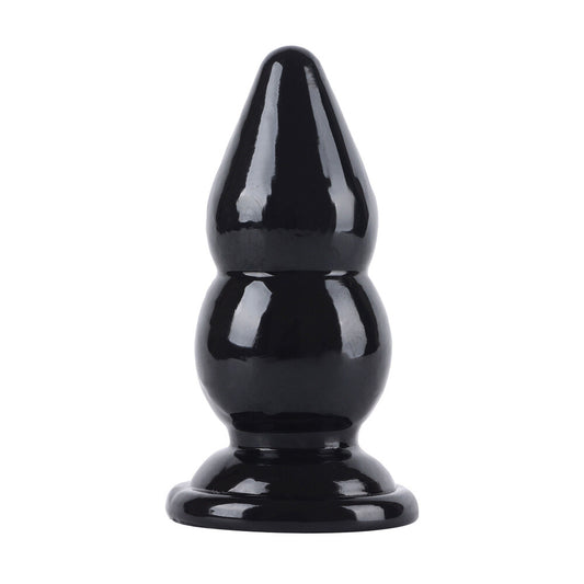 Black extreme balls butt plug.