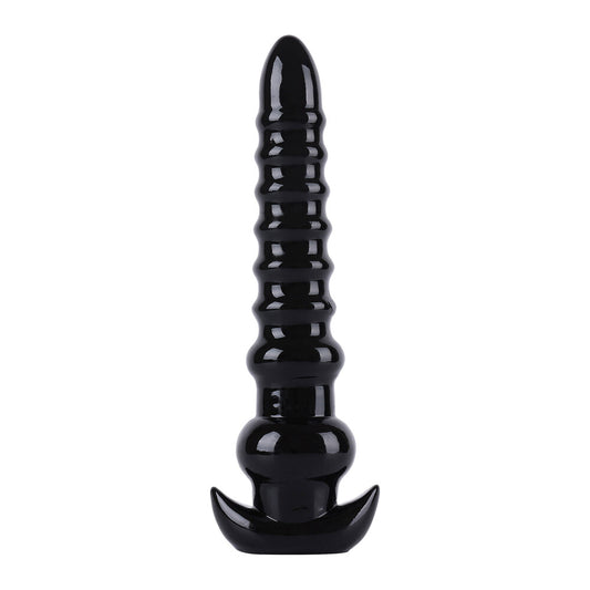 Textured black anal drill, Hidden Desire.