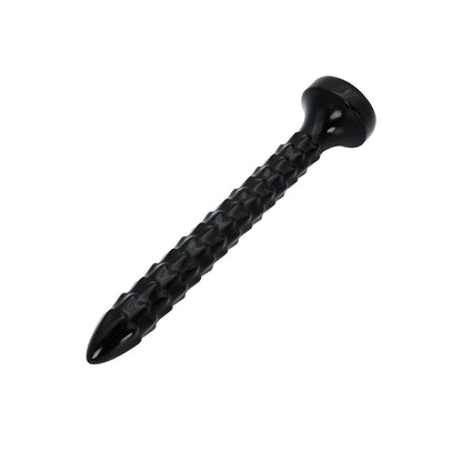 Textured black anal toy