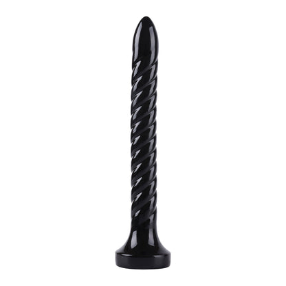 Black textured anal dildo toy