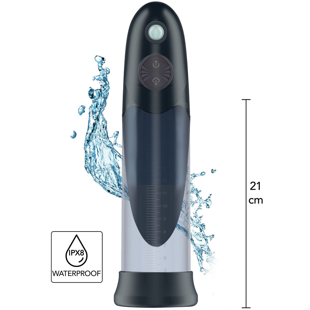 Hidden Desire Automatic Aqua Pump for playful exploration. Waterproof design with water splashes.