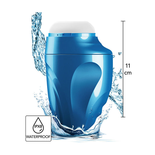 Blue waterproof masturbator.