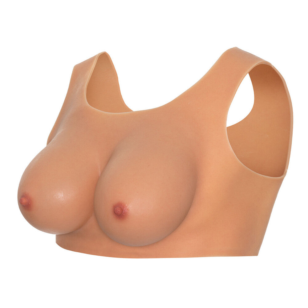 Hidden Desire Alter Ego DCup Breasts crop top in a nude skin tone.