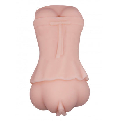  Cheeky peach silicone masturbator. Silky-smooth texture, ready for a playful, private pleasure.