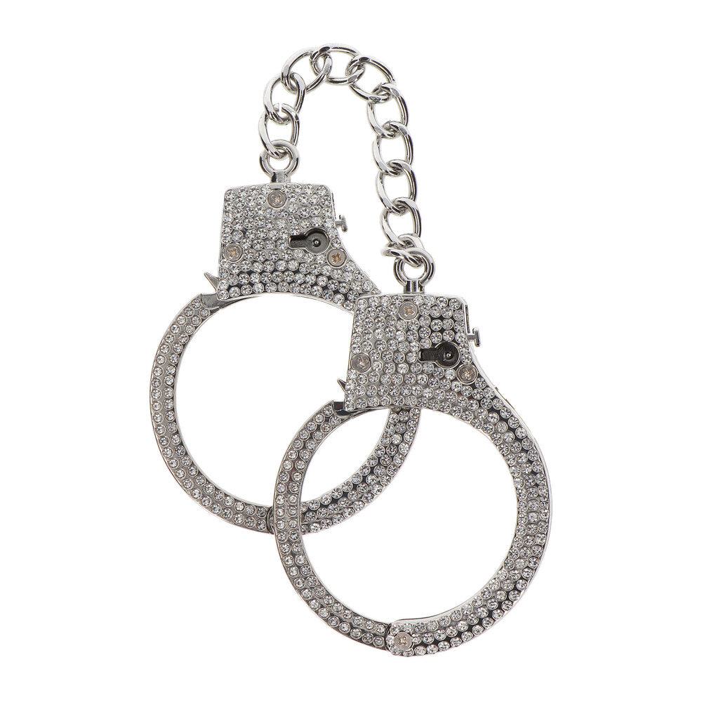 Diamond encrusted silver wrist restraints
