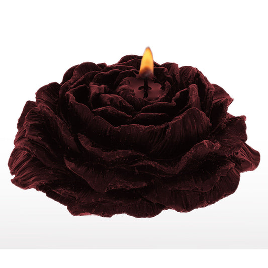 Dark red rose bondage candle.