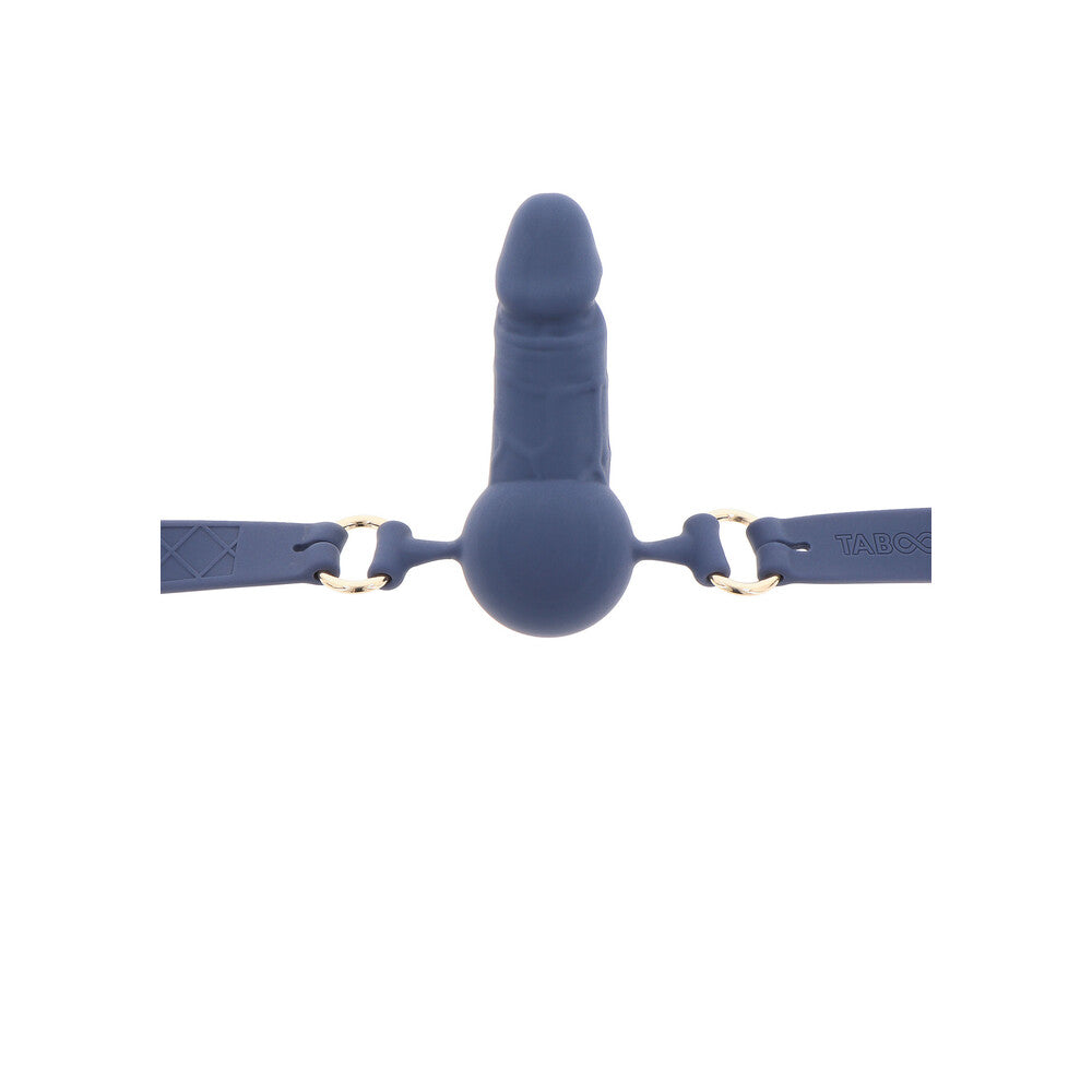 Taboom's blue silicone penis ball gag: a playful and adventurous addition to your collection.