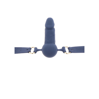 Taboom's blue silicone penis ball gag: a playful and adventurous addition to your collection.