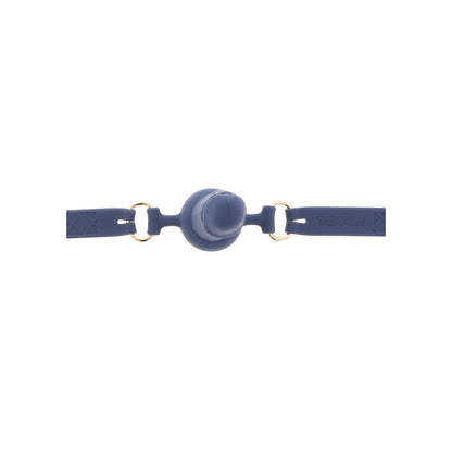Taboom Supreme Penis Ball Gag, navy blue silicone.