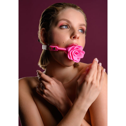 Pink rose ball gag accessory