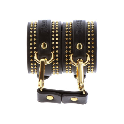 Black studded ankle cuffs