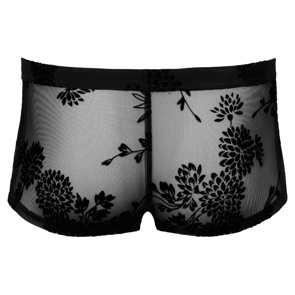 Black floral sheer knickers.