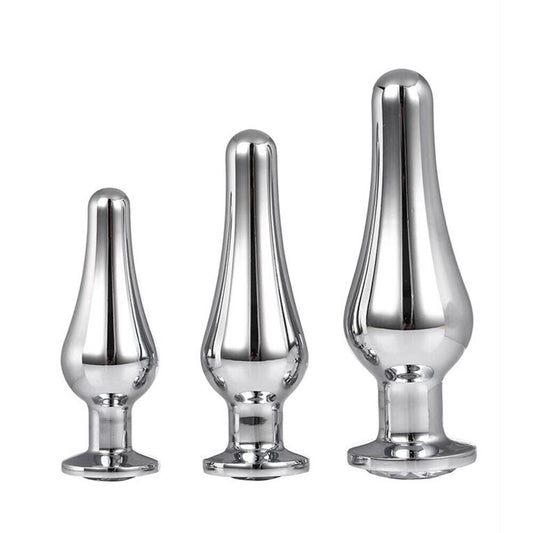 Silver butt plug set