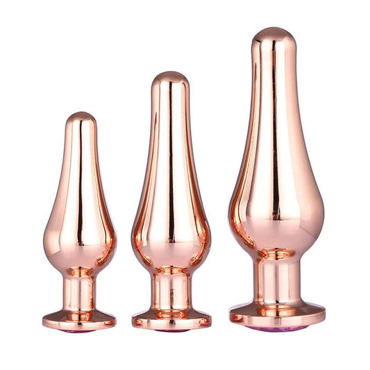 Rose gold butt plug set