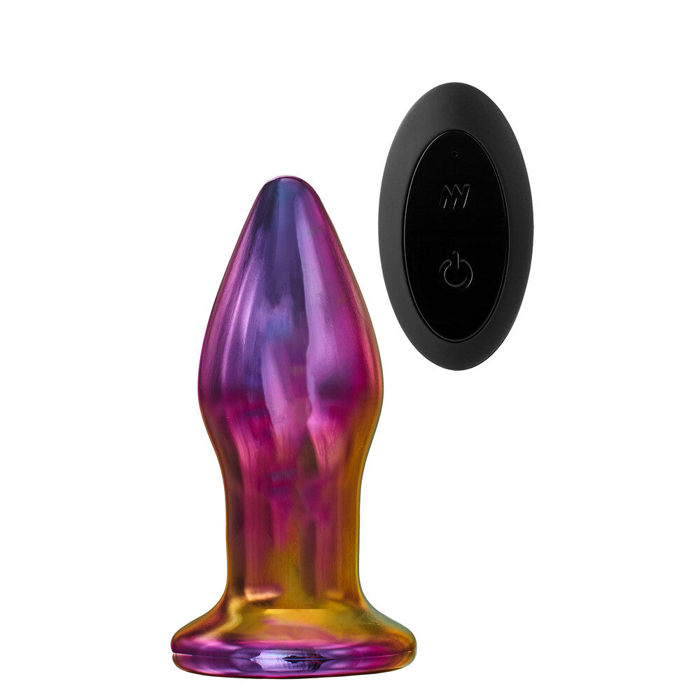 Glass butt plug with remote control