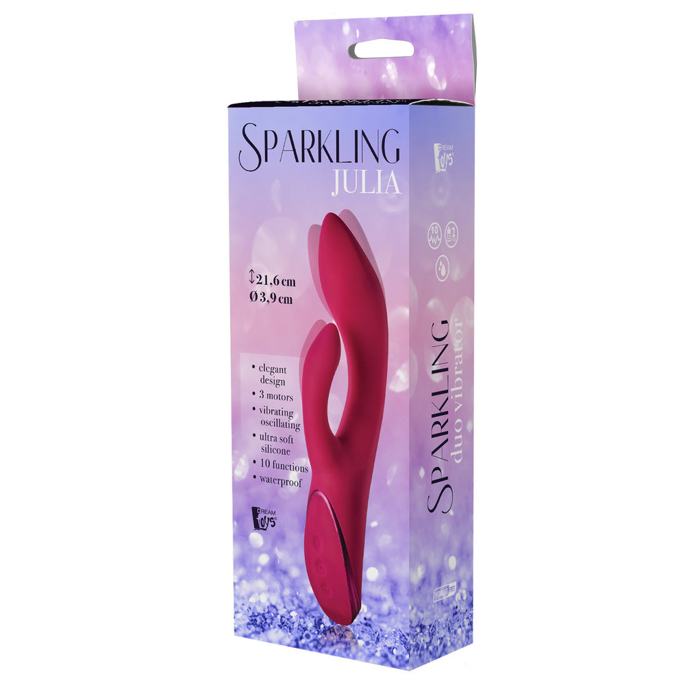Sparkling Julia Duo Vibrator in box.
