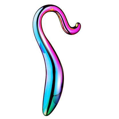 Glamour Glass Dildo in bold iridescent colours