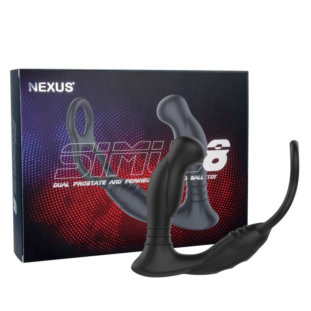 Black Nexus Simul8 Dual Prostate and Perineum Toy and its box.