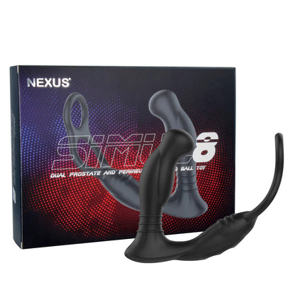 Black Nexus Simul8 Dual Prostate and Perineum Toy and its box.