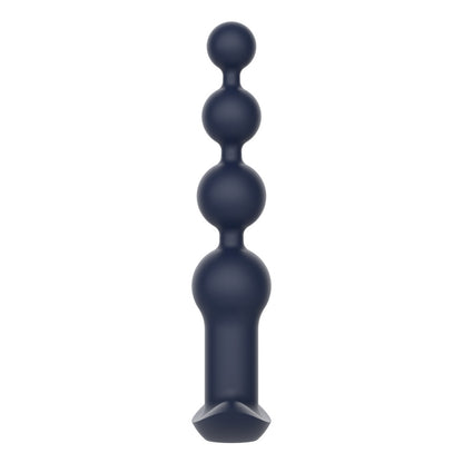 Navy blue vibrating anal beads.
