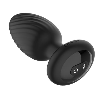 Black textured Nexus Tornado anal plug with remote control.