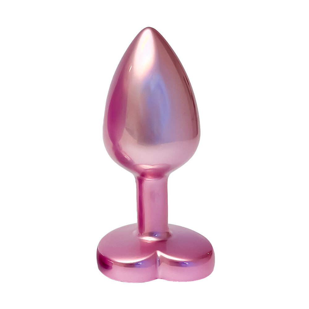 Pink pearlescent butt plug toy