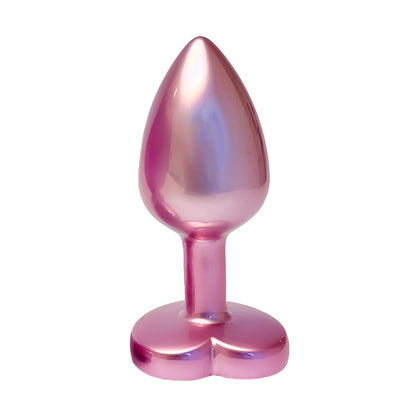Pink pearlescent butt plug toy
