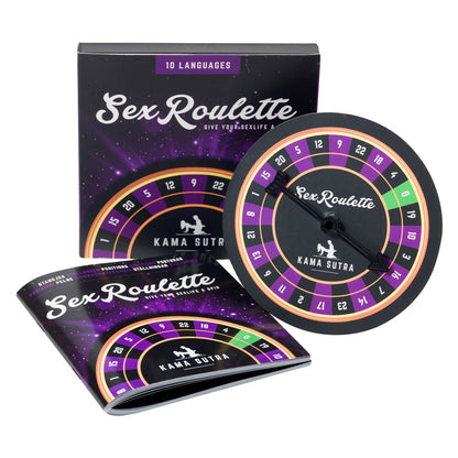 Kama Sutra Sex Roulette game, box, roulette wheel, and instruction booklet.