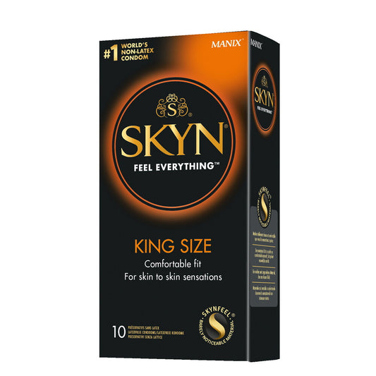 SKYN King Size Latex-Free Condoms: Comfortable, reliable protection for pleasurable skin sensations.