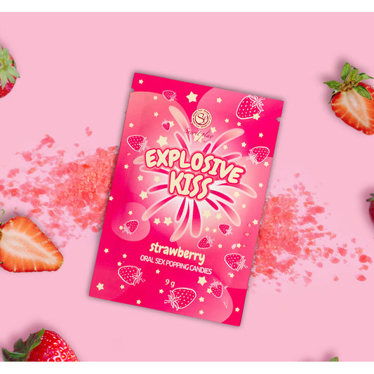 Strawberry Explosive Kiss popping oral sex candies.