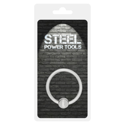 Steel Power Tools acorn ring on a brick background.